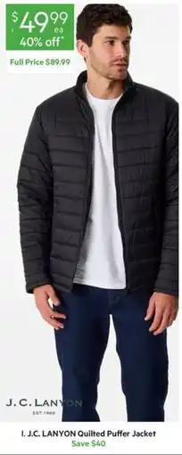 Harris Scarfe I. J.C. LANYON Quilted Puffer Jacket offer