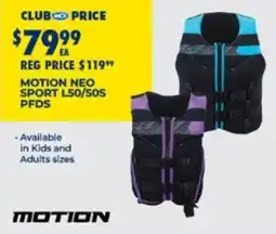 BCF Motion Neo Sport L50/50s PFDS offer