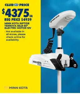 BCF Minn Kota Riptide Terrova 55lb 60" Electric Motor 12v offer