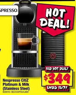 JB Hi-Fi Nespresso CitiZ Platinum & Milk (Stainless Steel) offer