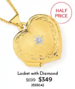 Angus & Coote Locket with Diamond offer
