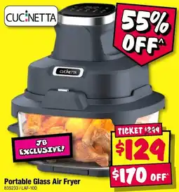 JB Hi-Fi Cucinetta Portable Glass Air Fryer offer