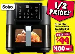 JB Hi-Fi Soho 8 Litre Slim Air Fryer With Touch Control offer