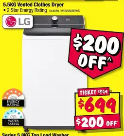 JB Hi-Fi LG 5.5KG Vented Clothes Dryer offer