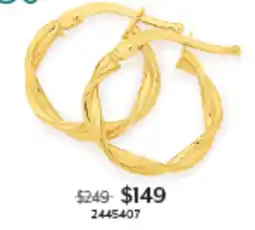 Angus & Coote Twist Hoop Earrings offer