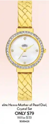 Angus & Coote elite Henne Mother of Pearl Dial, Crystal Set offer