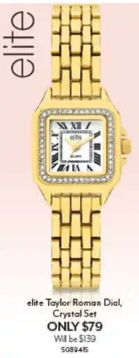 Angus & Coote elite Taylor Roman Dial, Crystal Set offer