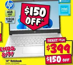 JB Hi-Fi hp 14" Notebook offer