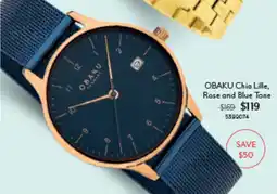 Angus & Coote OBAKU Chia Lille, Rose and Blue Tone offer