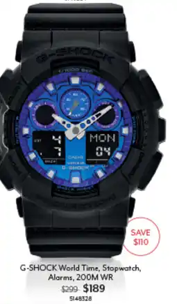 Angus & Coote G-SHOCK World Time, Stopwatch, Alarms, 200M WR offer