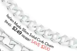 Angus & Coote Italian Made 55cm Solid Curb Chain offer