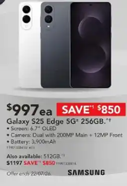 Harvey Norman Galaxy S25 Edge 5G 256GB offer