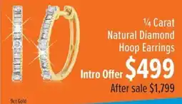 Shiels 1/4 Carat Natural Diamond Hoop Earrings offer