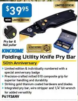 Kincrome Kincrome Folding Utility Knife Pry Bar offer