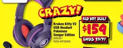 JB Hi-Fi Razer Kraken Kitty V2 USB Headset Pokémon Gengar Edition offer