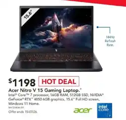 Harvey Norman Acer Nitro V 15 Gaming Laptop offer