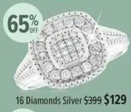 Shiels 16 Diamonds Silver offer