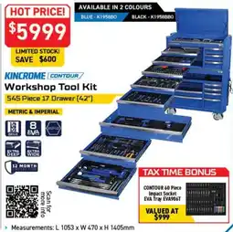 Kincrome Kincrome Contour Workshop Tool Kit offer