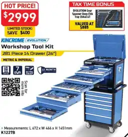 Kincrome Workshop tool kit offer