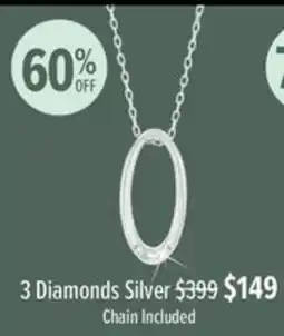 Shiels 3 Diamonds Silver offer