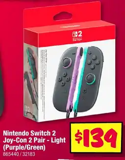 JB Hi-Fi Nintendo Switch 2 Joy-Con 2 Pair - Light (Purple/Green) offer