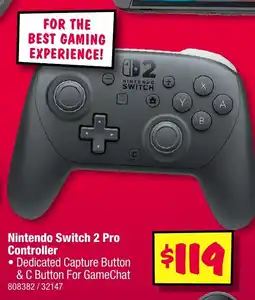 JB Hi-Fi Nintendo Switch 2 Pro Controller offer