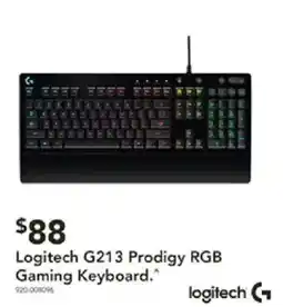 Harvey Norman Logitech G213 Prodigy RGB Gaming Keyboard offer
