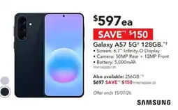Harvey Norman Galaxy A57 5G+ 128GB offer