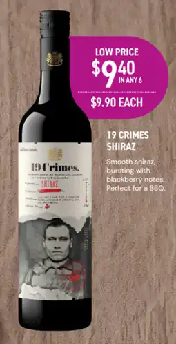 Dan Murphy's 19 Crimes Shiraz offer