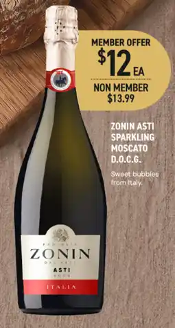 Dan Murphy's Zonin Asti Sparkling Moscato D.O.C.G. offer