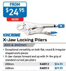 Kincrome Kincrome X-Jaw Locking Pliers offer