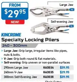 Kincrome Kincrome Specialty Locking Pliers offer