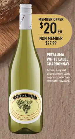 Dan Murphy's Petaluma White Label Chardonnay offer
