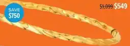 Shiels Gold twisted bangle offer