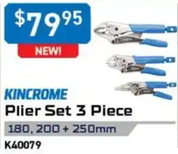 Kincrome Kincrome Plier Set 3 Piece offer