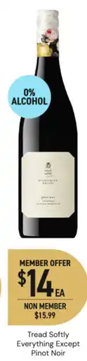 Dan Murphy's Tread Softly Everything Except Pinot Noir offer