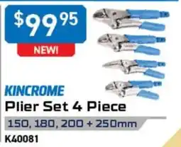 Kincrome Kincrome Plier Set 4 Piece offer