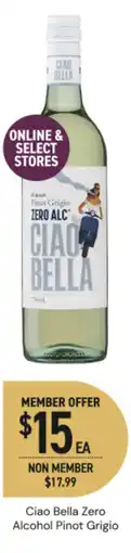 Dan Murphy's Ciao Bella Zero Alcohol Pinot Grigio offer