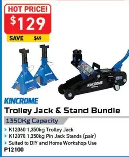 Kincrome Kincrome Trolley Jack & Stand Bundle offer