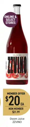 Dan Murphy's Doom Juice ZZVINO offer