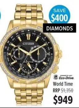 Shiels Citizen Eco-Drive World Time offer