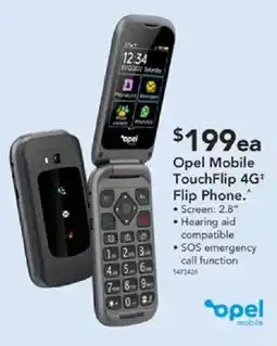 Harvey Norman Opel Mobile TouchFlip 4G+ Flip Phone offer