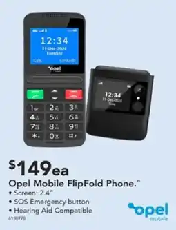 Harvey Norman Opel Mobile FlipFold Phone offer