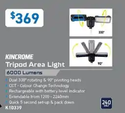 Kincrome Kincrome Tripod Area Light offer
