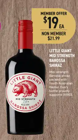 Dan Murphy's Little Giant Mid Strength Barossa Shiraz offer