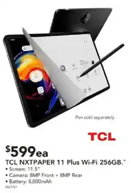 Harvey Norman TCL NXTpaper 11 Plus Wi-Fi 256GB offer