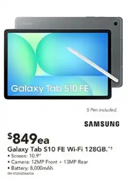 Harvey Norman Samsung Galaxy Tab S10 FE offer