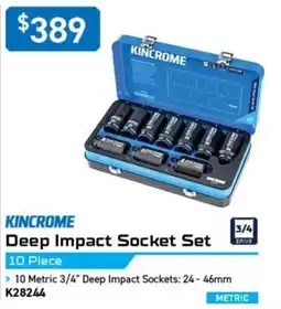Kincrome Kincrome Deep Impact Socket Set offer