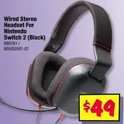 JB Hi-Fi Wired Stereo Headset For Nintendo Switch 2 (Black) offer