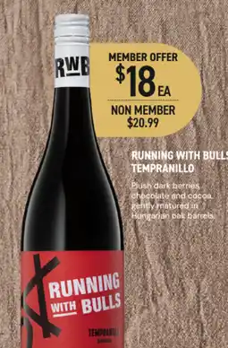 Dan Murphy's Running with Bulls Tempranillo offer